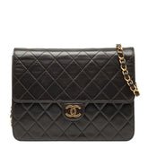 シャネル マトラッセ ココマーク チェーン ショルダーバッグ ブラウン ラムスキン レディース CHANEL 【中古】