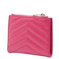 サンローラン モノグラム バイフォールドウォレット 二つ折り財布 575879 ピンク レザー レディース SAINT LAURENT 【中古】