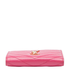 サンローラン モノグラム バイフォールドウォレット 二つ折り財布 575879 ピンク レザー レディース SAINT LAURENT 【中古】