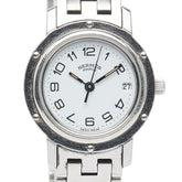 エルメス クリッパー 腕時計 CL4.210 クオーツ ホワイト文字盤 ステンレススチール レディース HERMES 【中古】