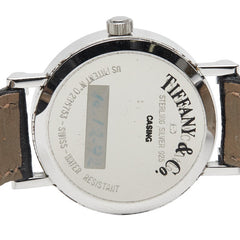 ティファニー アトラス 腕時計 クオーツ シルバー文字盤 スターリングシルバー リザード レディース TIFFANY&Co. 【中古】