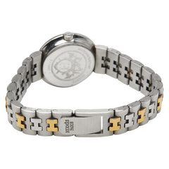 エルメス オリンピア 腕時計 クオーツ ベージュ文字盤 ステンレススチール メッキ レディース HERMES 【中古】