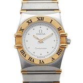 オメガ コンステレーション 腕時計 1370.20.00 クオーツ ホワイト文字盤 ステンレススチール イエローゴールド レディース OMEGA 【中古】