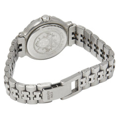 エルメス キャプテンニモ 腕時計 クオーツ ベージュ文字盤 ステンレススチール メッキ レディース HERMES 【中古】