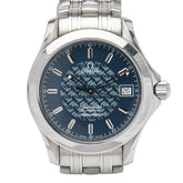 オメガ シーマスター120 ジャック マイヨール1997 腕時計 2500.80 自動巻き ブルー文字盤 ステンレススチール メンズ OMEGA 【中古】