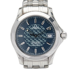 オメガ シーマスター120 ジャック マイヨール1997 腕時計 2500.80 自動巻き ブルー文字盤 ステンレススチール メンズ OMEGA 【中古】