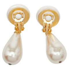 シャネル ヴィンテージ ココマーク イヤリング スイング ゴールド メッキ フェイクパール レディース CHANEL 【中古】