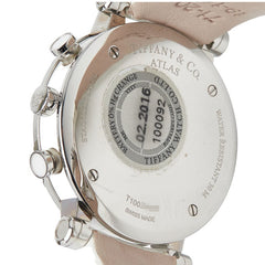 ティファニー アトラス 腕時計 Z1301.32.11A20A71A クオーツ ホワイト文字盤 ステンレススチール レザー レディース TIFFANY&Co. 【中古】
