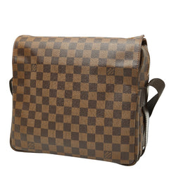 ルイ ヴィトン ダミエ ナヴィグリオ 斜め掛け ショルダーバッグ N45255 ブラウン PVC レザー レディース LOUIS VUITTON 【中古】