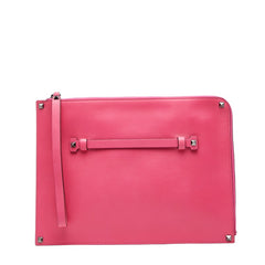ヴァレンティノ ロックスタッズ クラッチバッグ ピンク レザー レディース VALENTINO 【中古】