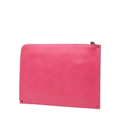 ヴァレンティノ ロックスタッズ クラッチバッグ ピンク レザー レディース VALENTINO 【中古】
