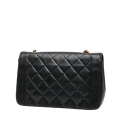 シャネル ココマーク マトラッセ25 ダイアナ チェーン ショルダーバッグ 1番台 ブラック ラムスキン レディース CHANEL 【中古】