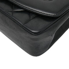 シャネル ココマーク マトラッセ25 ダイアナ チェーン ショルダーバッグ 1番台 ブラック ラムスキン レディース CHANEL 【中古】