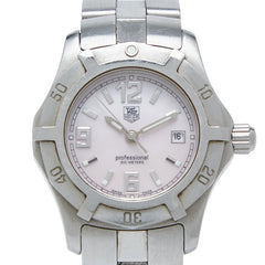 タグホイヤー エクスクルーシブ 腕時計 WN1319 クオーツ ピンク文字盤 ステンレススチール レディース TAG HEUER 【中古】