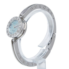 ブルガリ ビーゼロワン 12Pダイヤ ブルーシェル文字盤 腕時計 バングルウォッチ BZ22S クオーツ ブルー文字盤 ステンレススチール レディース BVLGARI 【中古】