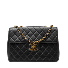 シャネル デカマトラッセ30 ココマーク チェーン ショルダーバッグ ブラック レザー レディース CHANEL 【中古】