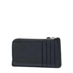 ロエベ アナグラム コインケース パスケース フラグメントケース ブラック レザー レディース LOEWE 【中古】
