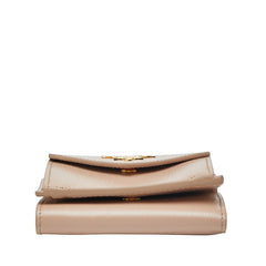プラダ 三つ折り財布 コンパクトウォレット 1MH021 ベージュ ヴィッテロダイノレザー レディース PRADA 【中古】