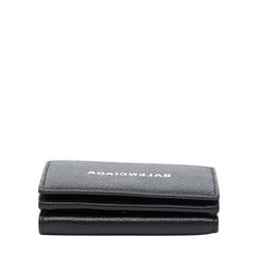 バレンシアガ 逆ロゴ 三つ折り財布 ブラック レザー レディース BALENCIAGA 【中古】