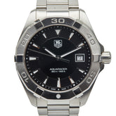 タグホイヤー アクアレーサー 腕時計 WAY11110 クオーツ ブラック文字盤 ステンレススチール メンズ TAG HEUER 【中古】