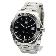 タグホイヤー アクアレーサー 腕時計 WAY11110 クオーツ ブラック文字盤 ステンレススチール メンズ TAG HEUER 【中古】