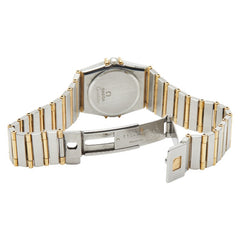 オメガ コンステレーション 腕時計 クオーツ ゴールド文字盤 ステンレススチール イエローゴールド レディース OMEGA 【中古】