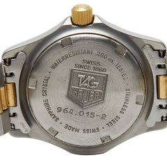 タグホイヤー プロフェッショナル200 腕時計 964.015-2 クオーツ ゴールド文字盤 ステンレススチール メッキ レディース TAG HEUER 【中古】