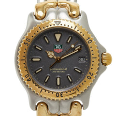 タグホイヤー セル プロフェッショナル200 腕時計 S95.213K クオーツ グレー文字盤 ステンレススチール メッキ ボーイズ TAG HEUER 【中古】