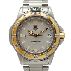 タグホイヤー プロフェショナル200 腕時計 995.706A クオーツ シルバー文字盤 ステンレススチール メッキ メンズ TAG HEUER 【中古】