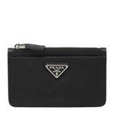 プラダ 三角ロゴプレート コインケース カードケース 2MC084 ブラック サフィアーノレザー レディース PRADA 【中古】