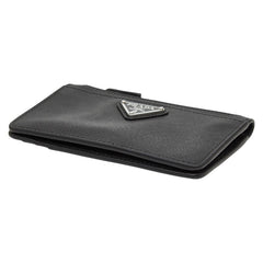 プラダ 三角ロゴプレート コインケース カードケース 2MC084 ブラック サフィアーノレザー レディース PRADA 【中古】