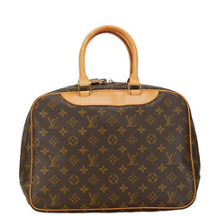 ルイ ヴィトン モノグラム ドーヴィル ハンドバッグ M47270 ブラウン PVC レザー レディース LOUIS VUITTON 【中古】