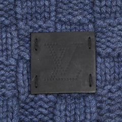 ルイ ヴィトン ダミエ エシャルプ ヘルシンキ マフラー ブルー カシミヤ レディース LOUIS VUITTON 【中古】
