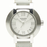エルメス ノマード 腕時計 NO1.210 シルバー文字盤 ステンレススチール レザー レディース HERMES 【中古】