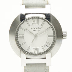 エルメス ノマード 腕時計 NO1.210 シルバー文字盤 ステンレススチール レザー レディース HERMES 【中古】