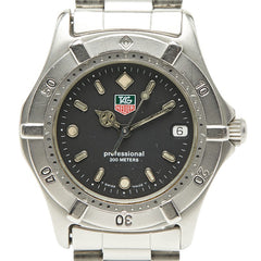 タグホイヤー プロフェッショナル200 腕時計 WE1210-R クオーツ ブラック文字盤 ステンレススチール メンズ TAG HEUER 【中古】