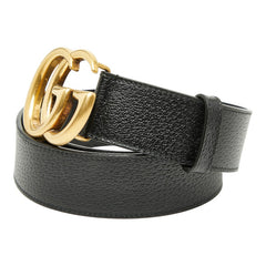 グッチ GGマーモント ベルト サイズ:85/34 406831 ブラック レザー メンズ GUCCI 【中古】