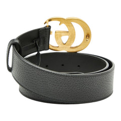 グッチ GGマーモント ベルト サイズ:85/34 406831 ブラック レザー メンズ GUCCI 【中古】