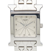 エルメス Hウォッチ 腕時計 HH1.210 クオーツ ベージュ文字盤 ステンレススチール レディース HERMES 【中古】