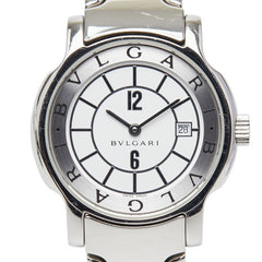 ブルガリ ソロテンポ 腕時計 ST29S クオーツ ホワイト文字盤 ステンレススチール レディース BVLGARI 【中古】