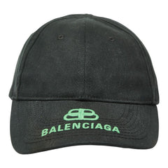 バレンシアガ 帽子 ベースボールキャップ サイズL 59cm ブラック コットン メンズ BALENCIAGA 【中古】