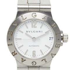 ブルガリ ディアゴノ スポーツ 腕時計 LCV29S 自動巻き ホワイト文字盤 ステンレススチール レディース BVLGARI 中古