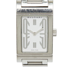 ブルガリ レッタンゴロ 腕時計 RT39S クオーツ ホワイト文字盤 ステンレススチール レディース BVLGARI 【中古】