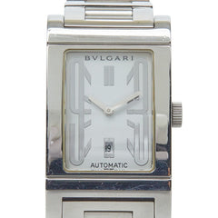ブルガリ レッタンゴロ 腕時計 RT45S クオーツ ホワイト文字盤 ステンレススチール メンズ BVLGARI 【中古】