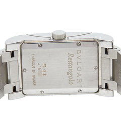ブルガリ レッタンゴロ 腕時計 RT45S クオーツ ホワイト文字盤 ステンレススチール メンズ BVLGARI 【中古】