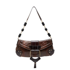 ドルチェアンドガッバーナ ハンドバッグ ブラウン パイソン レザー レディース DOLCE&GABBANA 【中古】