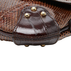 ドルチェアンドガッバーナ ハンドバッグ ブラウン パイソン レザー レディース DOLCE&GABBANA 【中古】