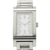 ブルガリ レッタンゴロ 腕時計 RT39S クオーツ ホワイト文字盤 ステンレススチール レディース BVLGARI 【中古】