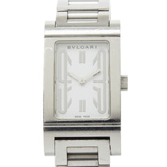 ブルガリ レッタンゴロ 腕時計 RT39S クオーツ ホワイト文字盤 ステンレススチール レディース BVLGARI 【中古】