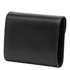 セリーヌ トリオンフ コンパクトウォレット 三つ折り財布 ブラック レザー レディース CELINE 【中古】